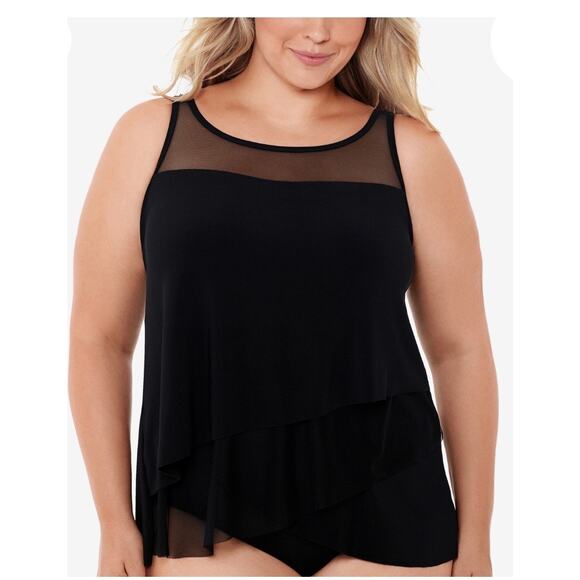 Miraclesuit Women's Swimwear Size 18 Illusionist Mirage Underwire High Tankini - Picture 1 of 8